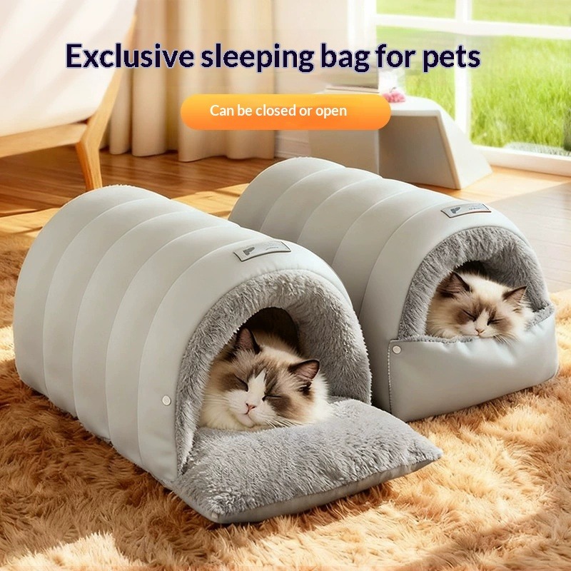 Fleece Sleep Bag - Semi enclosed leather sleeping bag Washable
