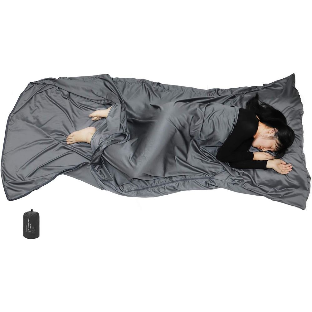 Fleece Sleep Bag - Silky Sleng Bag Liner with Two-Way