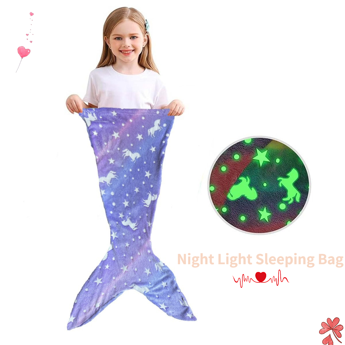 Fleece Sleep Bag - Sleeping Bag Costume Glow in The