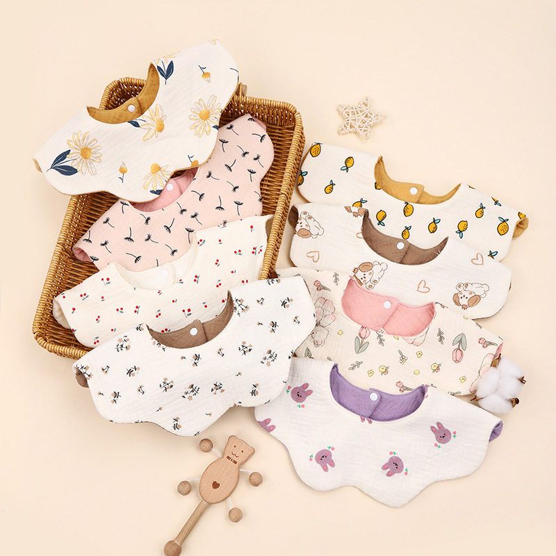 Baby Clothing Fabric - 1pcs Cotton Printed Six-layer 360 Rotatable