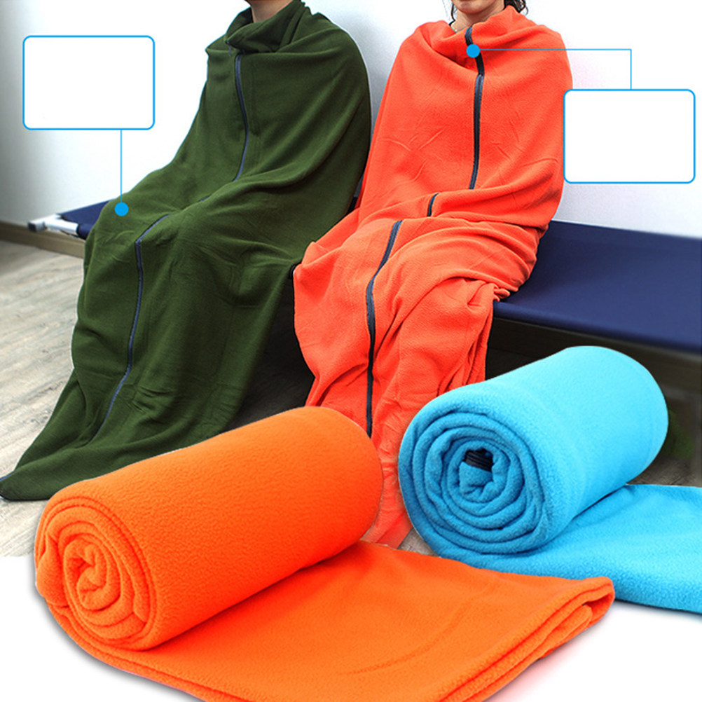 Fleece Sleep Bag - Portable Sleeping Bag Orange Polar Fleece