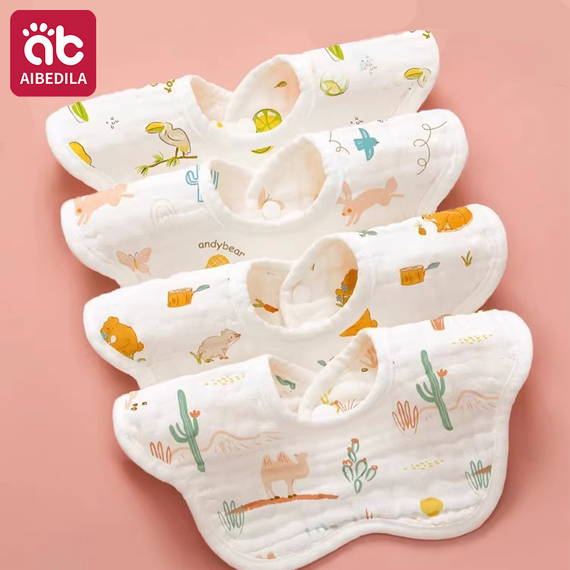 Baby Clothing Fabric - AIBEDILA 3/5Pcs Baby Bibs Cotton Baby