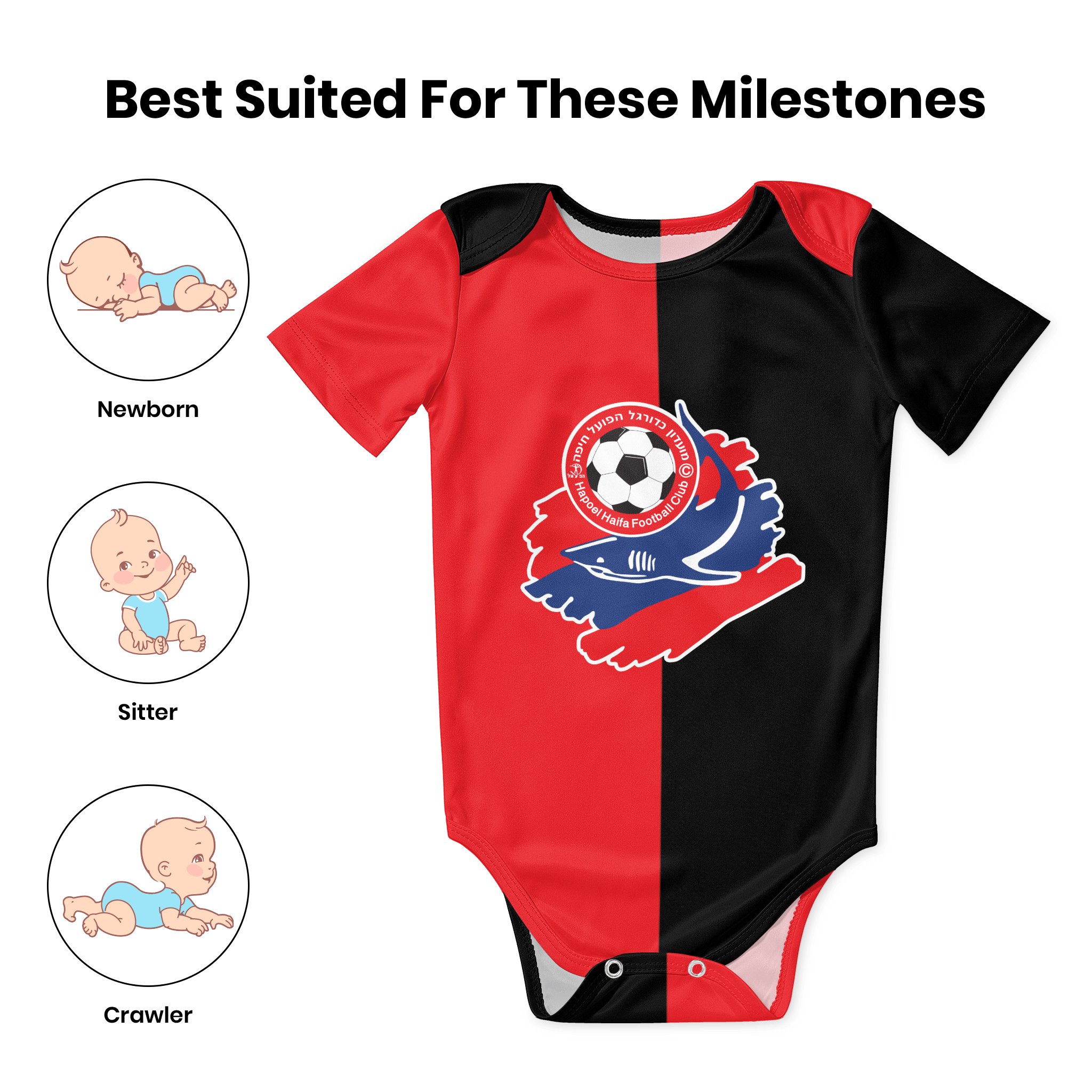 Hapoel Haifa Baby Bodysuit Uni - Romper Onesie Baby ulasan dan harga