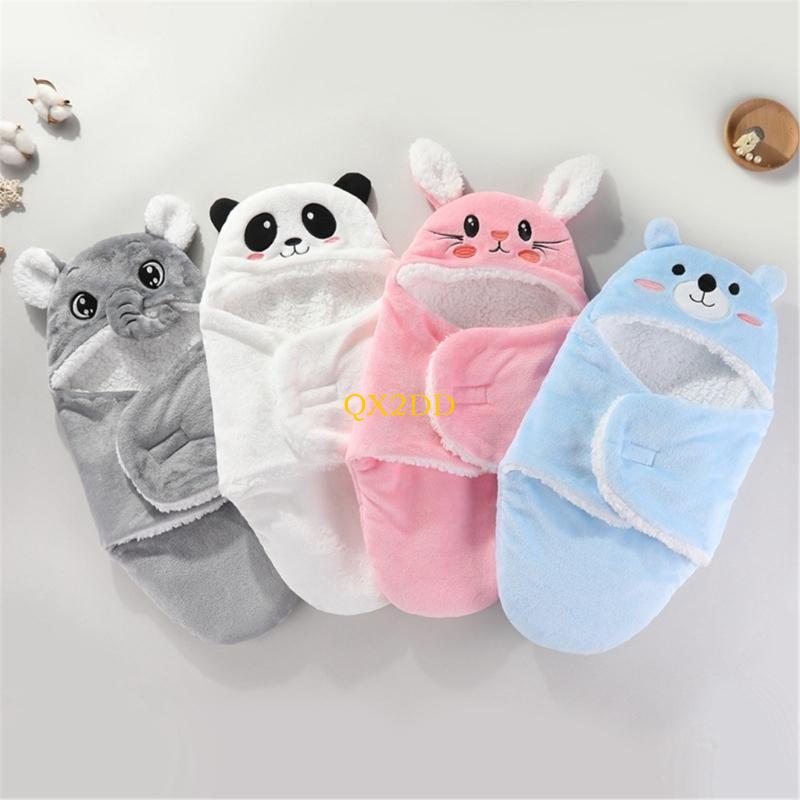 QX2D Newborn Baby Wrap Blanket - Fleece Sleep Bag ulasan dan harga
