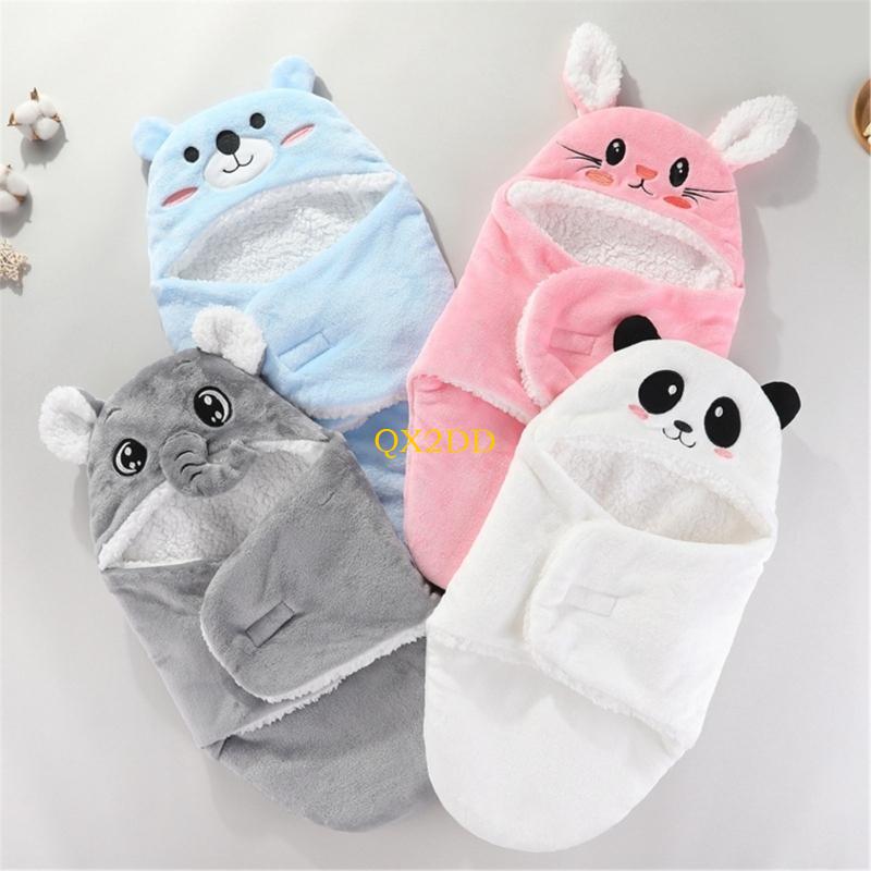 QX2D Newborn Baby Wrap Blanket - Fleece Sleep Bag ulasan dan harga