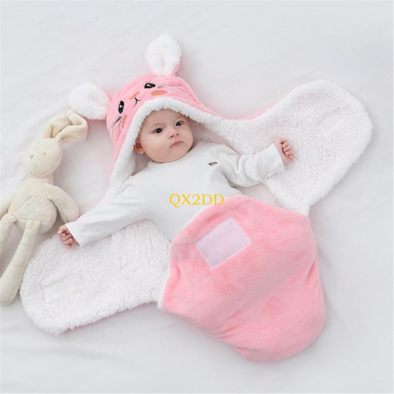 QX2D Newborn Baby Wrap Blanket - Fleece Sleep Bag ulasan dan harga