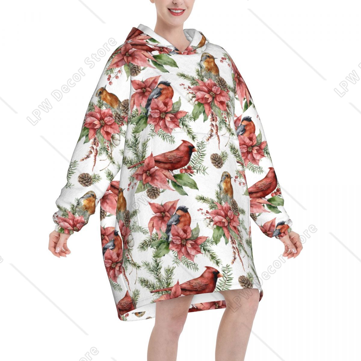Red Northern Cardinal Bird Bla - Fleece Sleep Bag ulasan dan harga