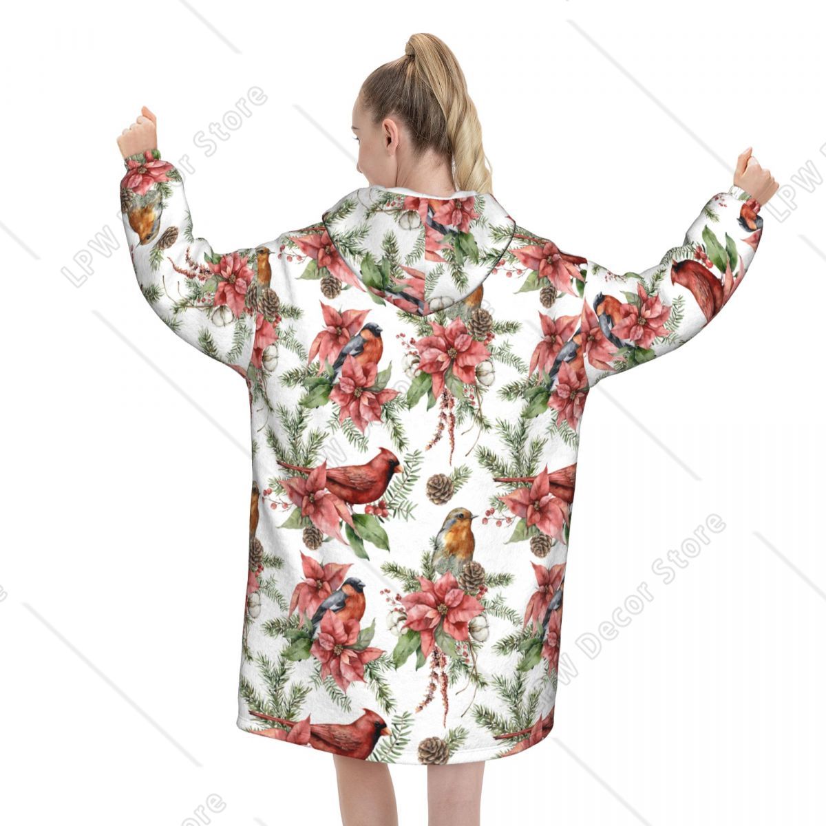 Red Northern Cardinal Bird Bla - Fleece Sleep Bag ulasan dan harga