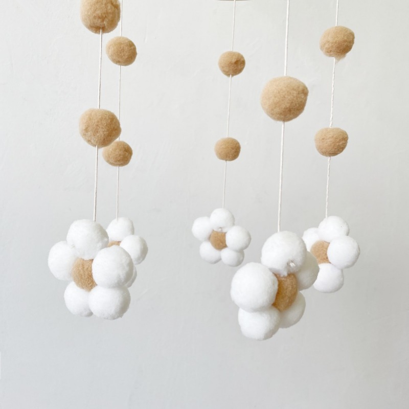 Ins Nordic Fur Ball Flower Win - Baby Clothing For Bed ulasan dan harga