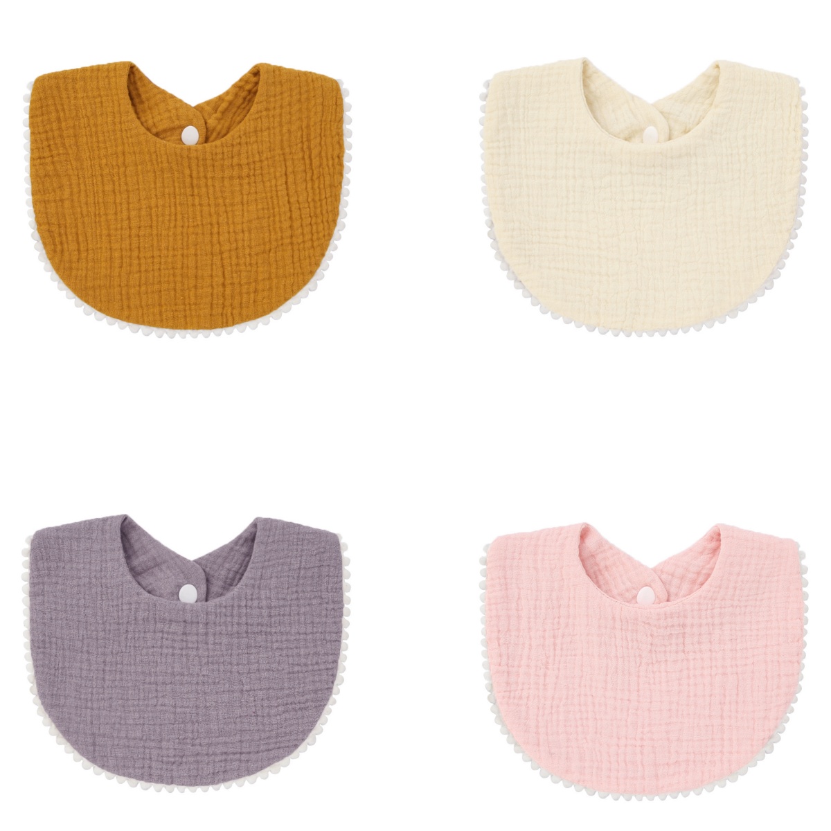 4PCS Baby Saliva Towel Ruffle  - Baby Clothing Fabric ulasan dan harga