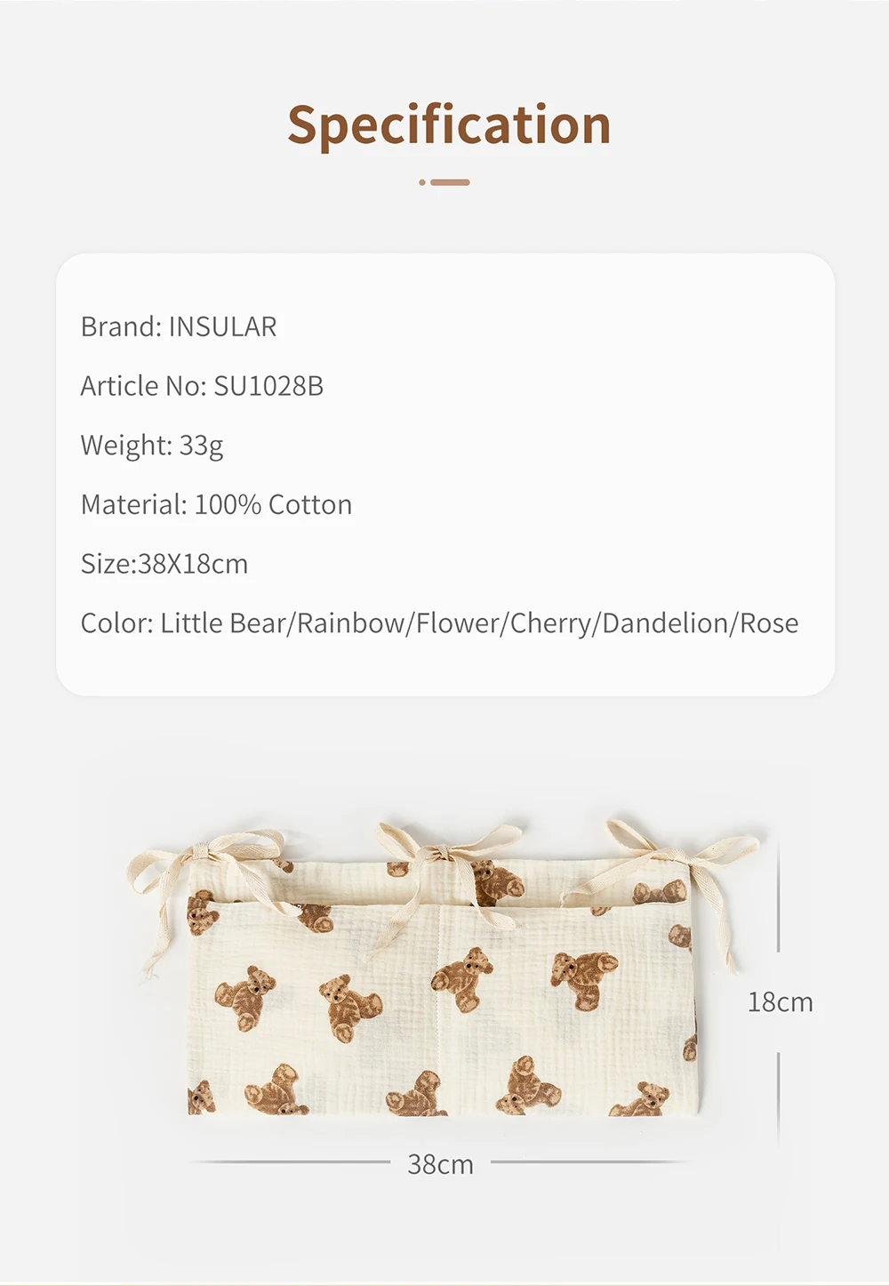 Baby Crib Organizer Cot Caddy  - Baby Clothing For Bed ulasan dan harga