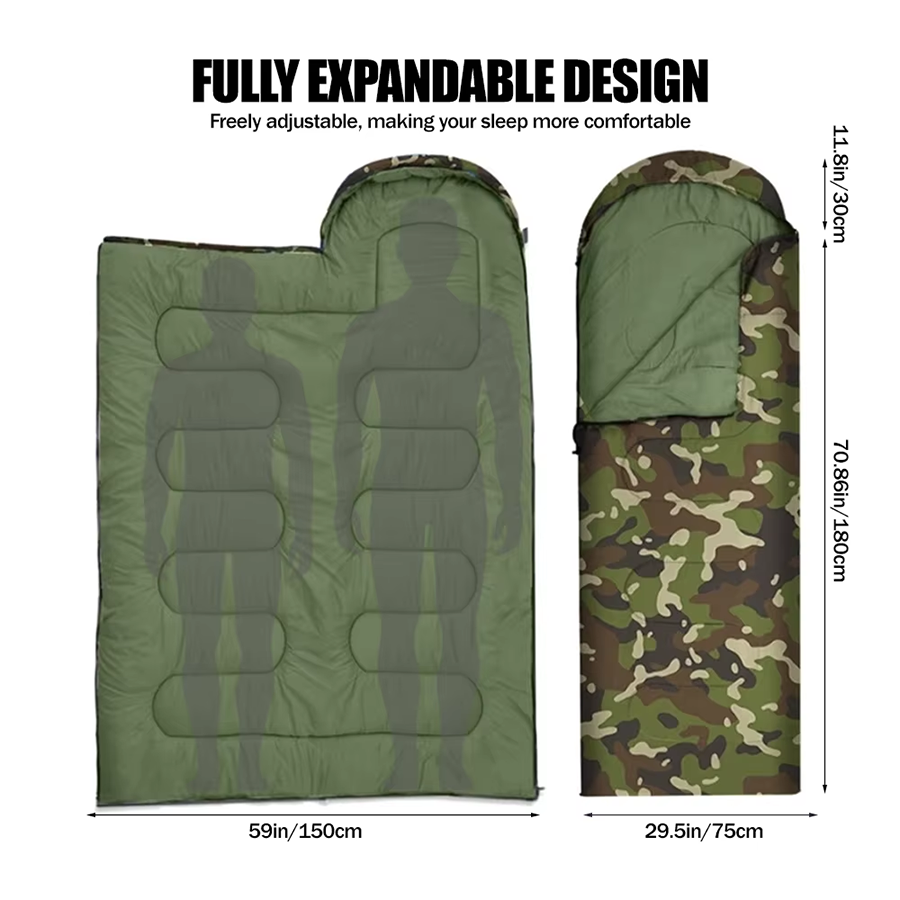 Dirt Proof Sleeping Bag Camouf - Fleece Sleep Bag ulasan dan harga