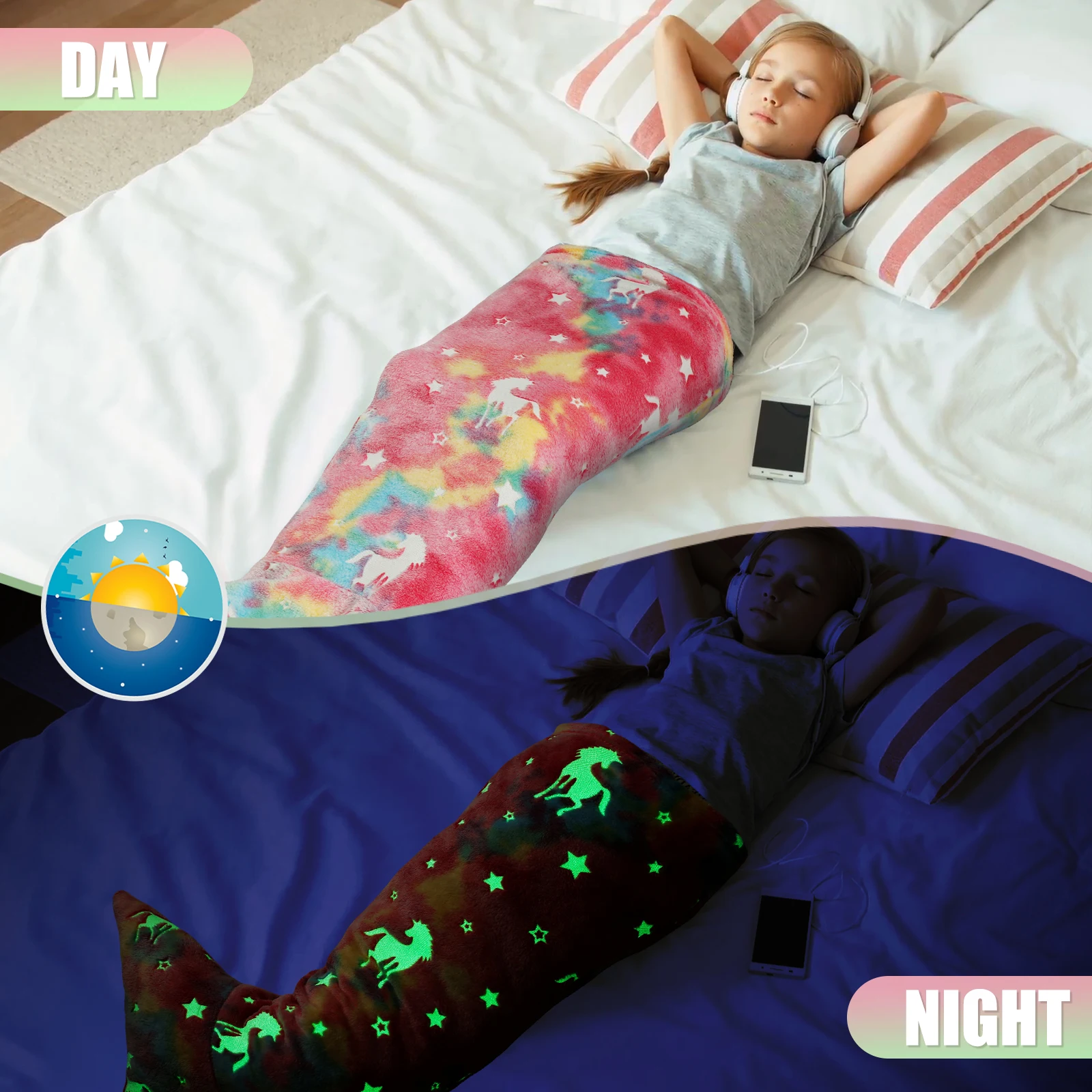 Flannel Mermaid Sleeping Bag S - Fleece Sleep Bag ulasan dan harga