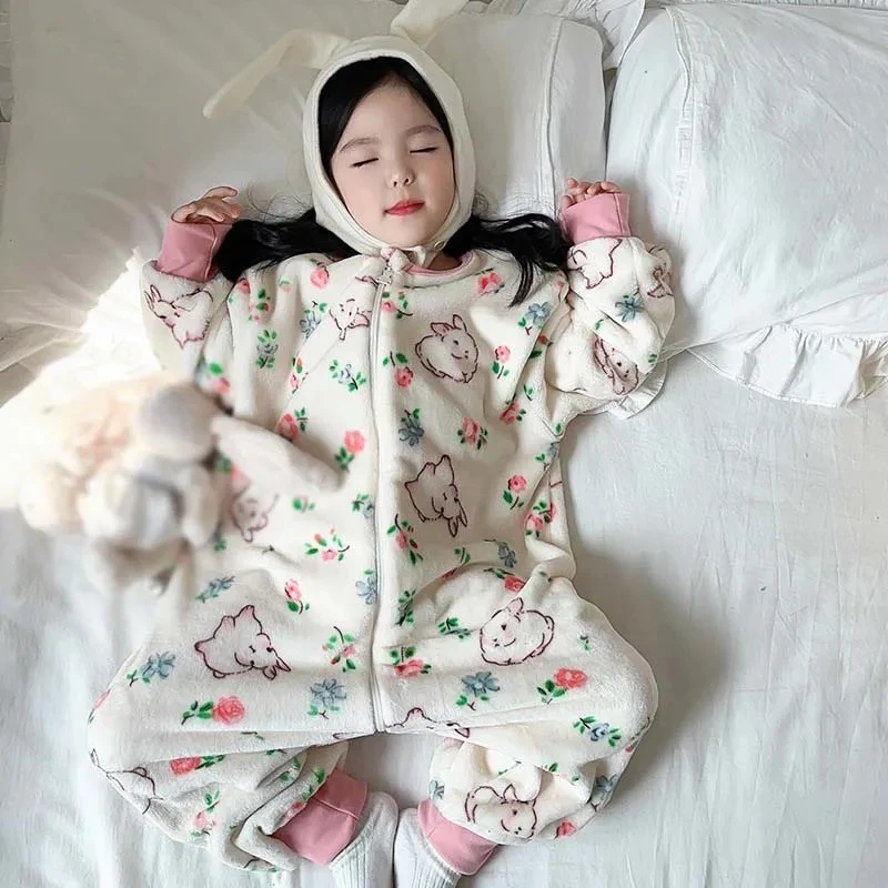 Cartoon Flannel Fleece Childre - Baby Clothing For Sleep ulasan dan harga